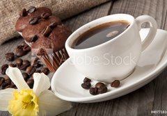 Fototapeta papr 184 x 128, 40771810 - cup of coffee and chocolate cake