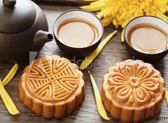 Fototapeta100 x 73  Mooncake and Tea, 100 x 73 cm