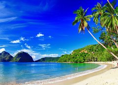 Fototapeta200 x 144  panoramic beautiful beach scenery  El nido,palawan, 200 x 144 cm