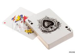 Fototapeta papr 254 x 184, 41156177 - Playing cards, an ace and a joker