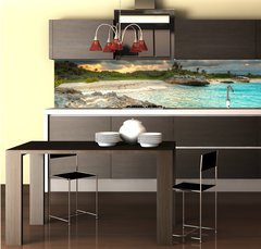 Fototapeta do kuchyně fólie 260 x 60, 41177940 - Caribbean beach in Mexico at sunset - Karibské pláži v Mexiku při západu slunce