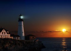 Samolepka flie 100 x 73  Lighthouse at dawn, 100 x 73 cm