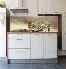 Fototapeta do kuchyn flie 180 x 60  Leopard, 180 x 60 cm