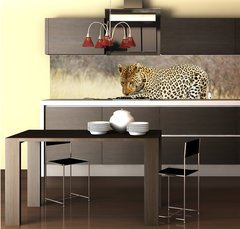 Fototapeta do kuchyn flie 260 x 60  Leopard, 260 x 60 cm