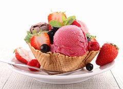 Samolepka flie 100 x 73, 41290047 - dessert, ice cream - dezert, zmrzlina