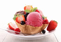 Samolepka flie 145 x 100, 41290047 - dessert, ice cream - dezert, zmrzlina