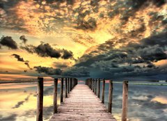 Fototapeta papír 160 x 116, 41381187 - sunset bridge - západ slunce