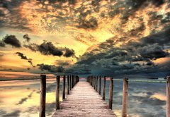 Fototapeta pltno 174 x 120, 41381187 - sunset bridge