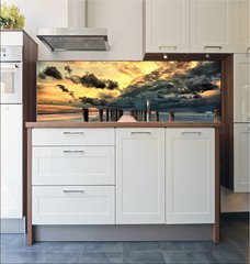 Fototapeta do kuchyn flie 180 x 60  sunset bridge, 180 x 60 cm