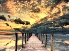 Fototapeta vliesov 270 x 200, 41381187 - sunset bridge