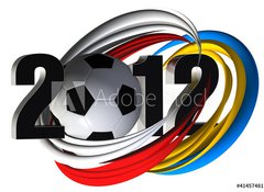 Samolepka flie 100 x 73, 41457481 - fussball 2012 - fotbal 2012