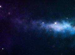 Fototapeta330 x 244  blue and purple nebula, 330 x 244 cm