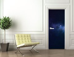 Samolepka na dvee flie 90 x 220  blue and purple nebula, 90 x 220 cm