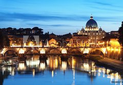 Fototapeta papr 184 x 128, 41631738 - St. Peter  s Basilica at night, Rome - Italy