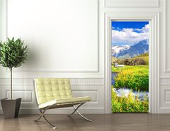 Samolepka na dvee flie 90 x 220, 41700210 - River on meadow - eka na louce