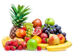 Fototapeta pltno 160 x 116, 41710038 - Fruit on a white background