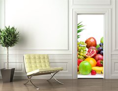 Samolepka na dvee flie 90 x 220, 41710038 - Fruit on a white background
