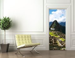 Samolepka na dvee flie 90 x 220, 41716901 - Machu Picchu Top View - Pohled shora na Machu Picchu