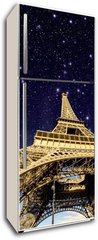 Samolepka na lednici fólie 80 x 200, 41726056 - Stars and Night Sky above Eiffel Tower in Paris - Hvězdy a noční obloha nad Eiffelovou věží v Paříži