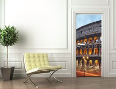 Samolepka na dvee flie 90 x 220, 41743139 - Coliseum at night. Rome - Italy