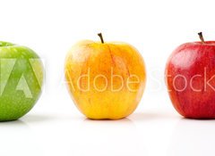 Samolepka flie 100 x 73, 41788102 - Green, Yellow and Red Apples - Zelen, lut a erven jablka
