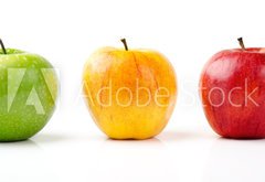 Fototapeta174 x 120  Green, Yellow and Red Apples, 174 x 120 cm