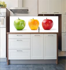Fototapeta do kuchyn flie 180 x 60, 41788102 - Green, Yellow and Red Apples - Zelen, lut a erven jablka