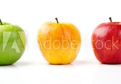 Fototapeta184 x 128  Green, Yellow and Red Apples, 184 x 128 cm