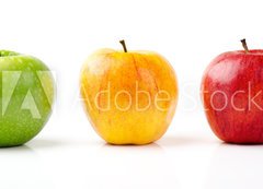 Samolepka flie 200 x 144  Green, Yellow and Red Apples, 200 x 144 cm