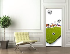 Samolepka na dvee flie 90 x 220  Soccer championship, 90 x 220 cm