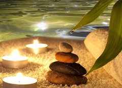 Fototapeta160 x 116  Spa concept in night, 160 x 116 cm