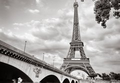 Fototapeta vliesov 145 x 100, 41892250 - Eiffel tower view from Seine river square format