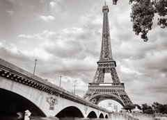 Fototapeta200 x 144  Eiffel tower view from Seine river square format, 200 x 144 cm