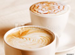 Samolepka flie 270 x 200, 41936677 - Coffee cup with artistic cream decoration