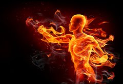 Samolepka flie 145 x 100, 42055906 - Fire kick