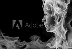 Fototapeta145 x 100  Face made of smoke, 145 x 100 cm