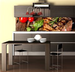 Fototapeta do kuchyn flie 260 x 60, 42261882 - Grilled beef steak