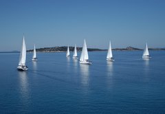 Fototapeta174 x 120  Sailing race on Adriatic sea, 174 x 120 cm