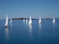 Samolepka flie 270 x 200, 42307217 - Sailing race on Adriatic sea
