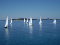 Fototapeta330 x 244  Sailing race on Adriatic sea, 330 x 244 cm