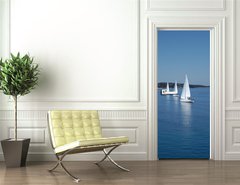 Samolepka na dvee flie 90 x 220  Sailing race on Adriatic sea, 90 x 220 cm