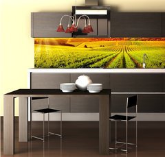 Fototapeta do kuchyn flie 260 x 60  Stunning Vineyard Sunset, 260 x 60 cm