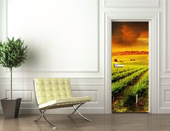 Samolepka na dvee flie 90 x 220, 42395057 - Stunning Vineyard Sunset