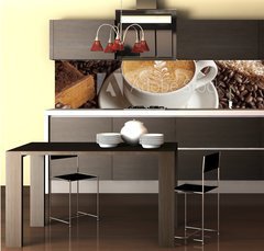 Fototapeta do kuchyn flie 260 x 60  kaffee, 260 x 60 cm