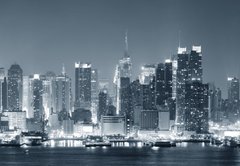 Samolepka flie 145 x 100, 42447200 - New York City Manhattan black and white - New York City Manhattan ern a bl