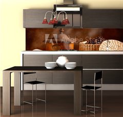 Fototapeta do kuchyn flie 260 x 60, 42479858 - Caff tostato e macinato con cappuccino caldo