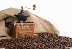 Fototapeta174 x 120  Coffee and coffee grinder, 174 x 120 cm