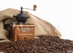 Fototapeta pltno 240 x 174, 42602268 - Coffee and coffee grinder - Kvovar a kvovar