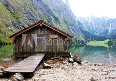 Fototapeta papr 184 x 128, 42625977 - log cabin in Obersee,koenigssee, Berchtesgaden - srubu v obersee, koenigssee, berchtesgaden