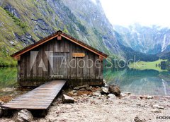 Samolepka flie 200 x 144, 42625977 - log cabin in Obersee,koenigssee, Berchtesgaden